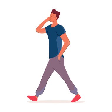 Beyaz arkaplan vektör illüstrasyonunda maskeli adam