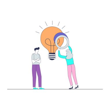 Gençler ve yaratıcı kavramlar. vektör illüstrasyonu