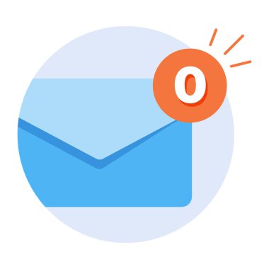 e-posta vektörü düz renk simgesi