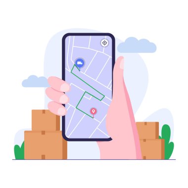 Smartphone uygulama simgesi, vektör illüstrasyonu