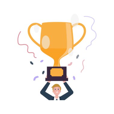 Kupa ikonu. vektör illüstrasyonu.