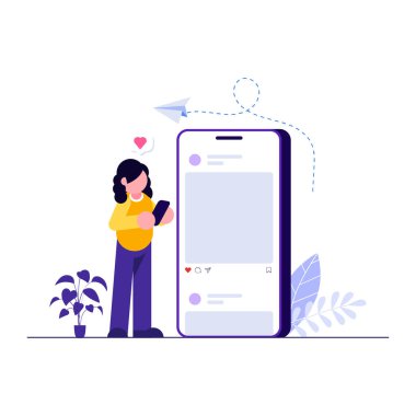 Sosyal medya kavramı vektör çizim ağ