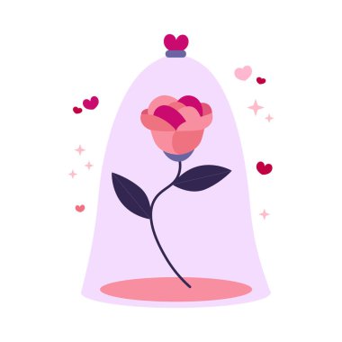 Aşk çiçeği ve kalp şekli