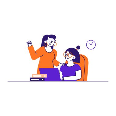 Dizüstü bilgisayar kullanan genç kız öğrenciler