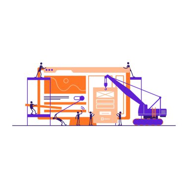 Düz vektör çizimi. Yapı yapımı.