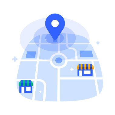 Navigasyon haritası konumu simgesi - taslak biçimi