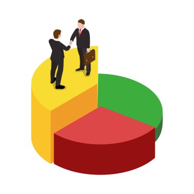 ok ile iş adamı ve grafik