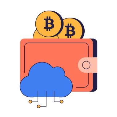 Vektör olarak bitcoin hesaplama simgesi. logotype