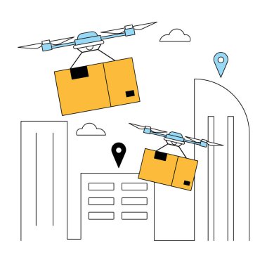 Drone dağıtım servisi simgesi