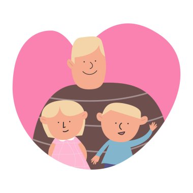 şirin aile çizgi film vektör çizimi grafik tasarımı