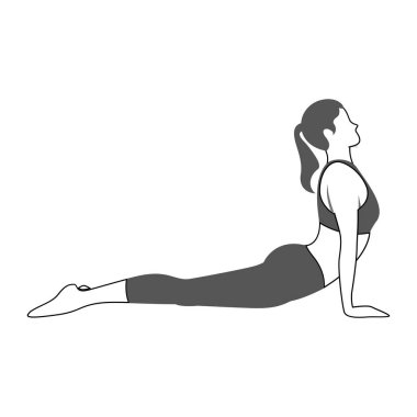 Yoga pozisyonunda bir kadın