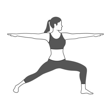 yoga kadını beyazlar içinde poz veriyor.