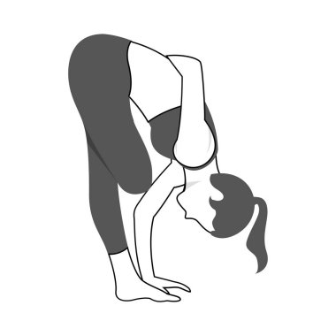 Yoga yapan bir kadın.