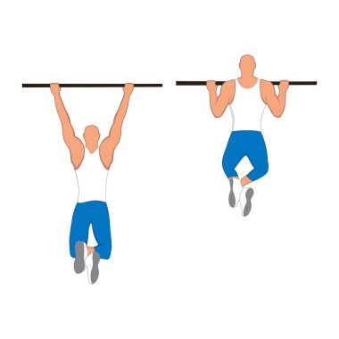 vector illustration of a man in a gym