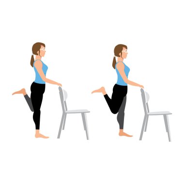 Kadın spor salonunda yoga yapıyor.