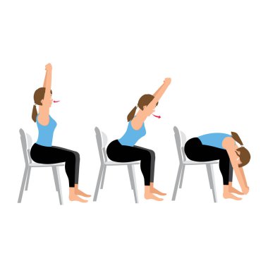 Farklı pozlarda egzersiz yapan bir kadın grubu.