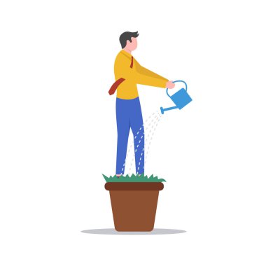 sulama bitkileri ve çiçek kompozisyonu