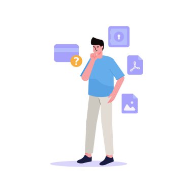 Sosyal medyada akıllı telefon kullanan genç adam