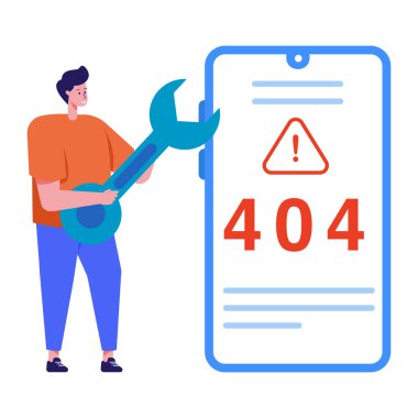 40 x hatası, hata düz çizim vektörü