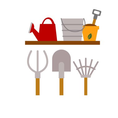 Bahçe araçları ve ekipman vektörü