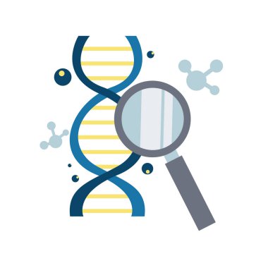 Tıbbi araştırma ikonu. Düz renk tasarımı. vektör illüstrasyonu.