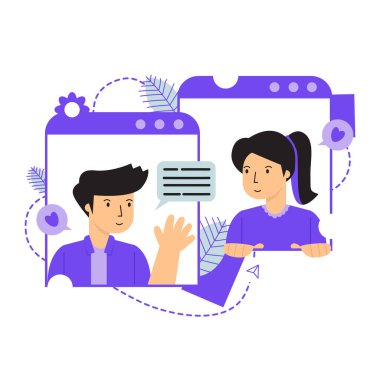 İnternet sohbeti. Web simgesi