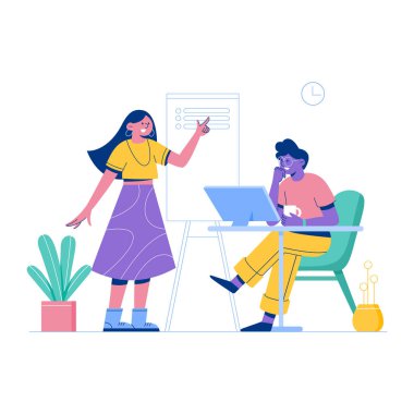 Ofiste çalışan iş adamları