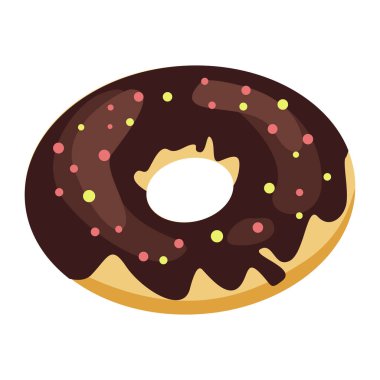 lezzetli çörek simge vektör illüstrasyon izole