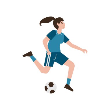 Toplu formalı bayan futbolcu