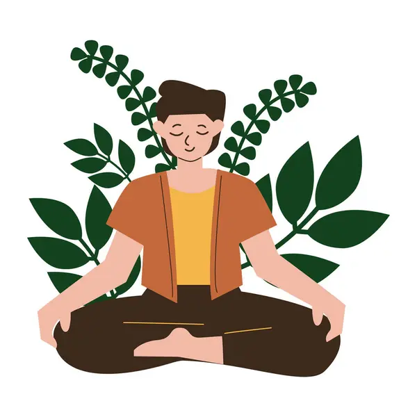 Yoga, meditasyon pratik adam