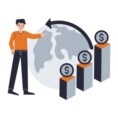 iş adamı ve dolar sembolü