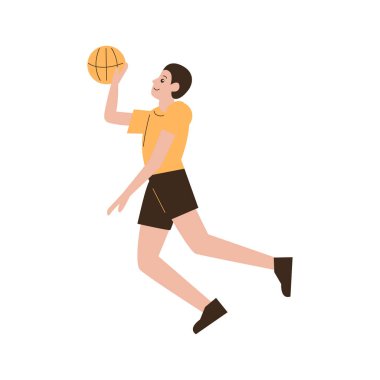 Topu olan basketbol oyuncusu