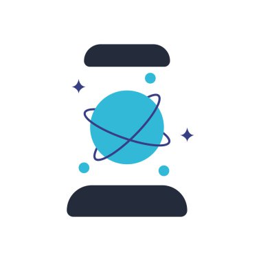 astronomi, boşluk, gezegen, bilim düz renk simgesi.