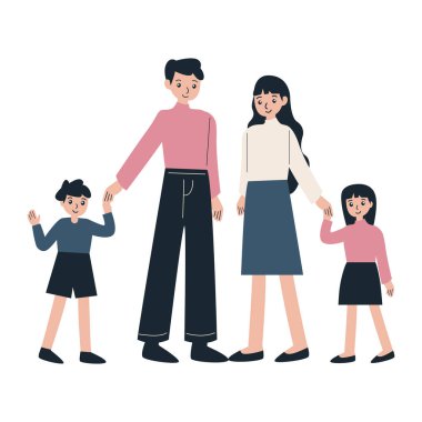 Üç çizgi film karakteri ailesi