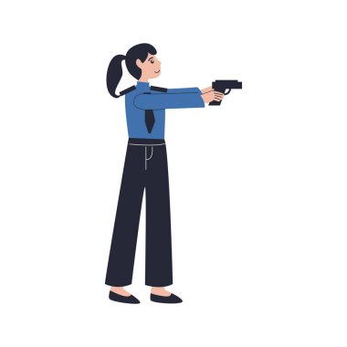 kadın polis memuru kompozisyonu