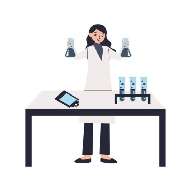 Kadın laboratuvar çalışanı