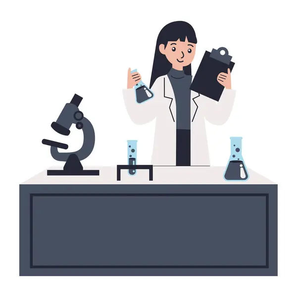 Laboratuvarda çalışan kadın bilim adamı