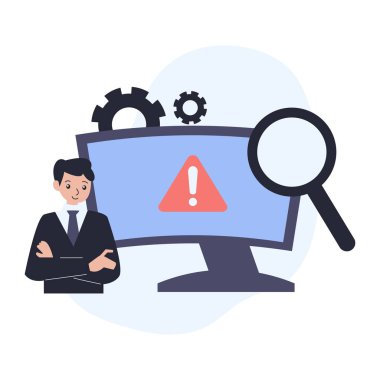 İş kavramının vektör illüstrasyonu