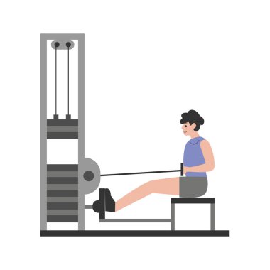 Bankta oturan bir kadın makine kullanıyor.