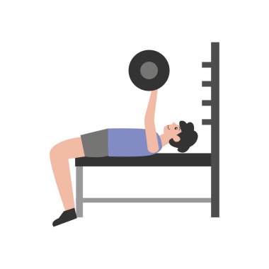 Halterle ağırlık kaldıran bir adam.