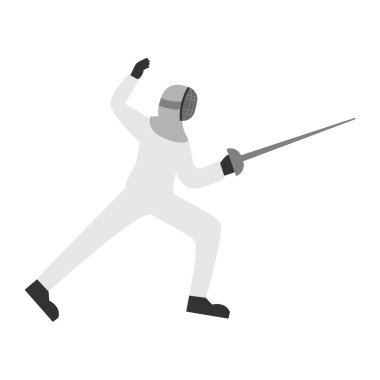 Kılıçlı, eskrim yapan bir adam.