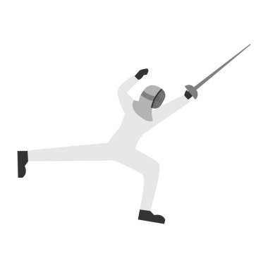 Kılıçlı, eskrim yapan bir adam.