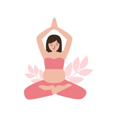 Nilüfer pozisyonunda yoga yapan hamile bir kadın.