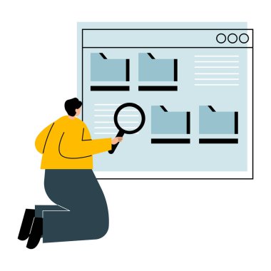 Büyüteçle takvime bakan biri.