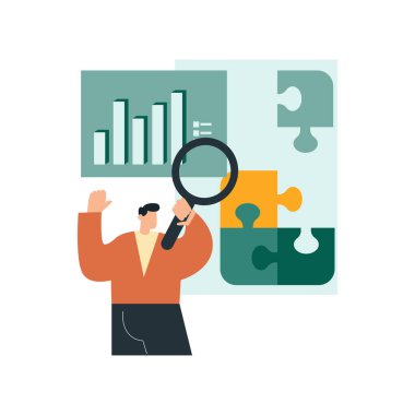 İş adamı ve büyüteç