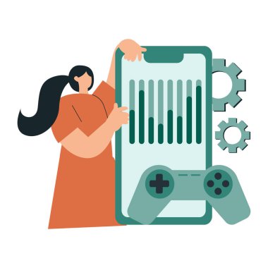 Sosyal medyada akıllı telefon kullanan kadın