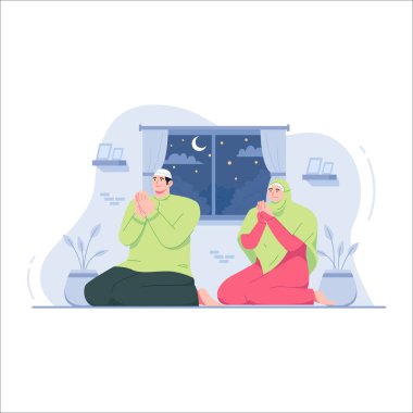 ramadan kareem İslami selamlama, vektör illüstrasyonu