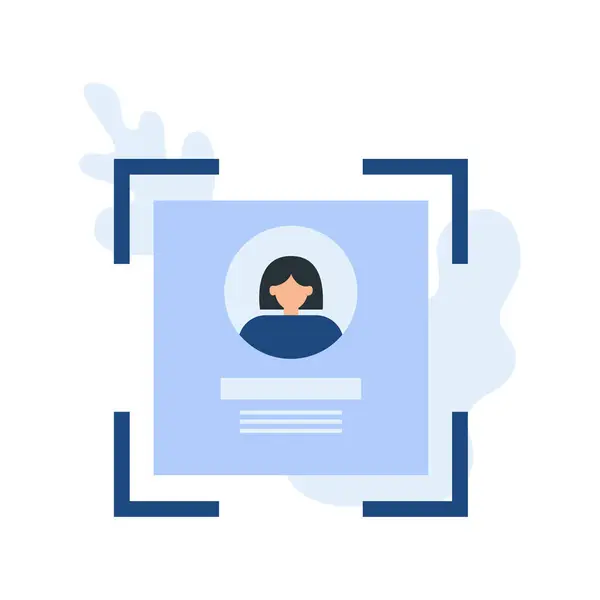 Bir kadın avatarın resminin vektör illüstrasyonu