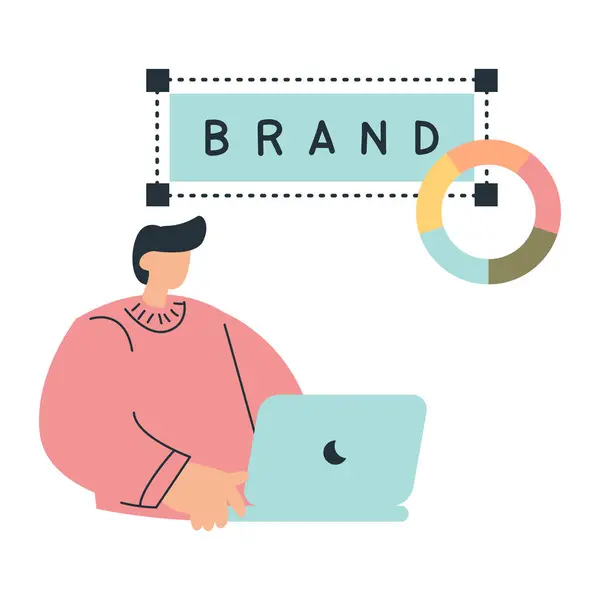 marka konsepti. düz dizayn