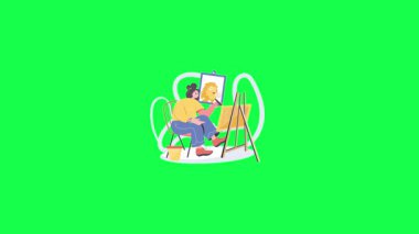 Konsept. Bir adam boş bir sandalyede oturuyor..